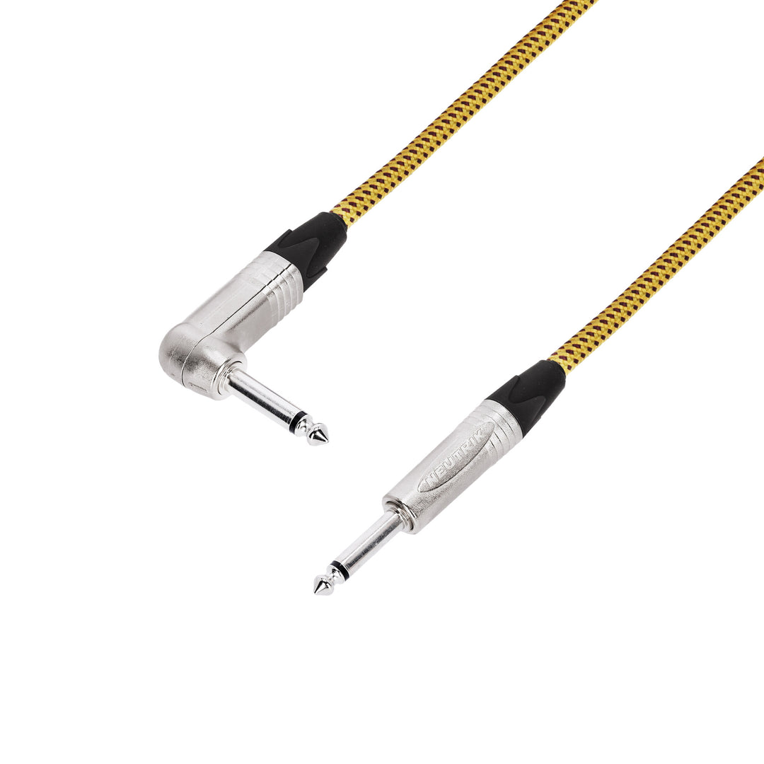 Adam Hall-Kabel 5 STAR IRP 0450 VINTAGE - Instrumentenkabel | Vintage Neutrik® Winkelklinke TS x Klinke TS | 4,5 m