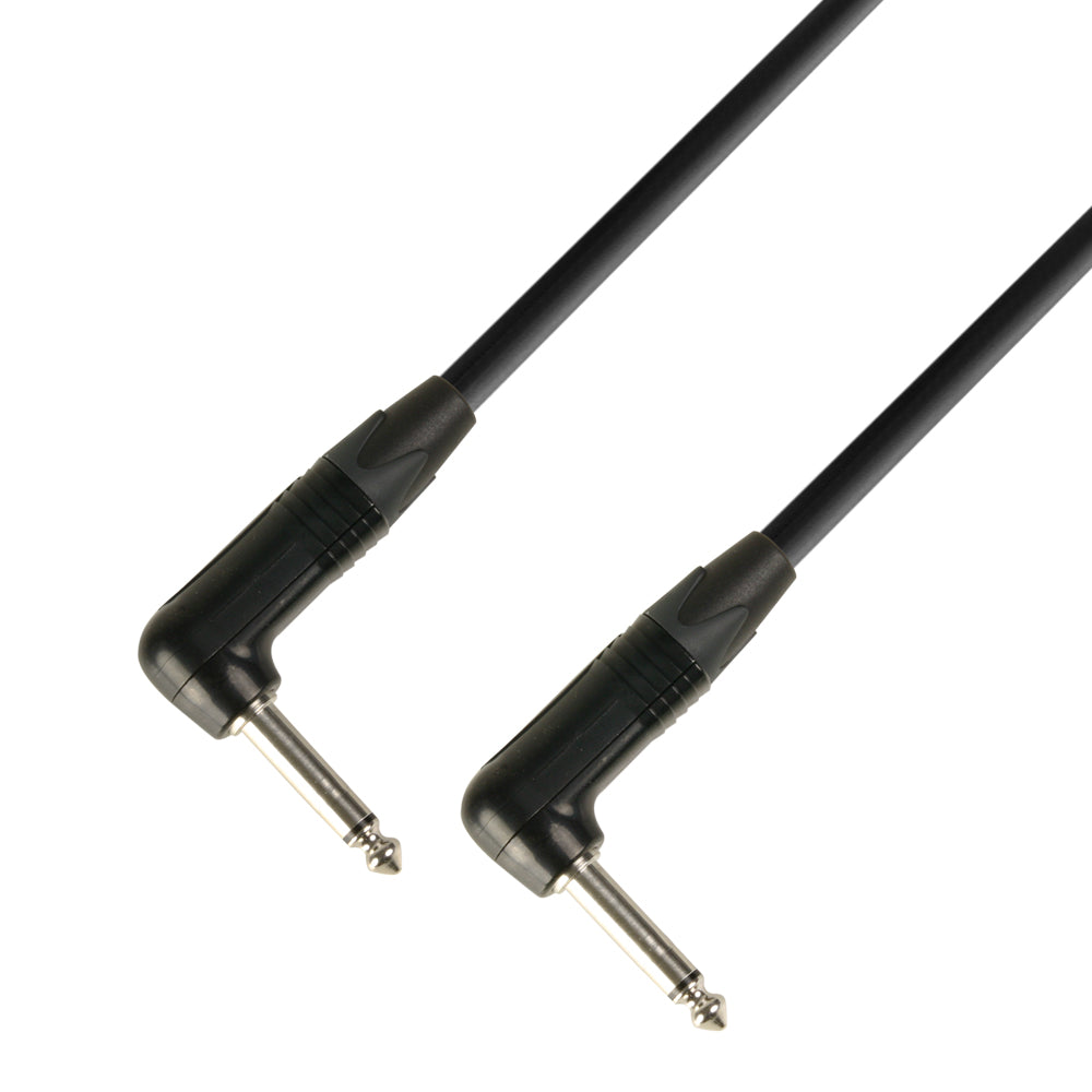 Neutrik Instrument Kabel 6,3 mm Winkelbuchmono bis 6,3 mm Winkel Jack Mono (30 cm)