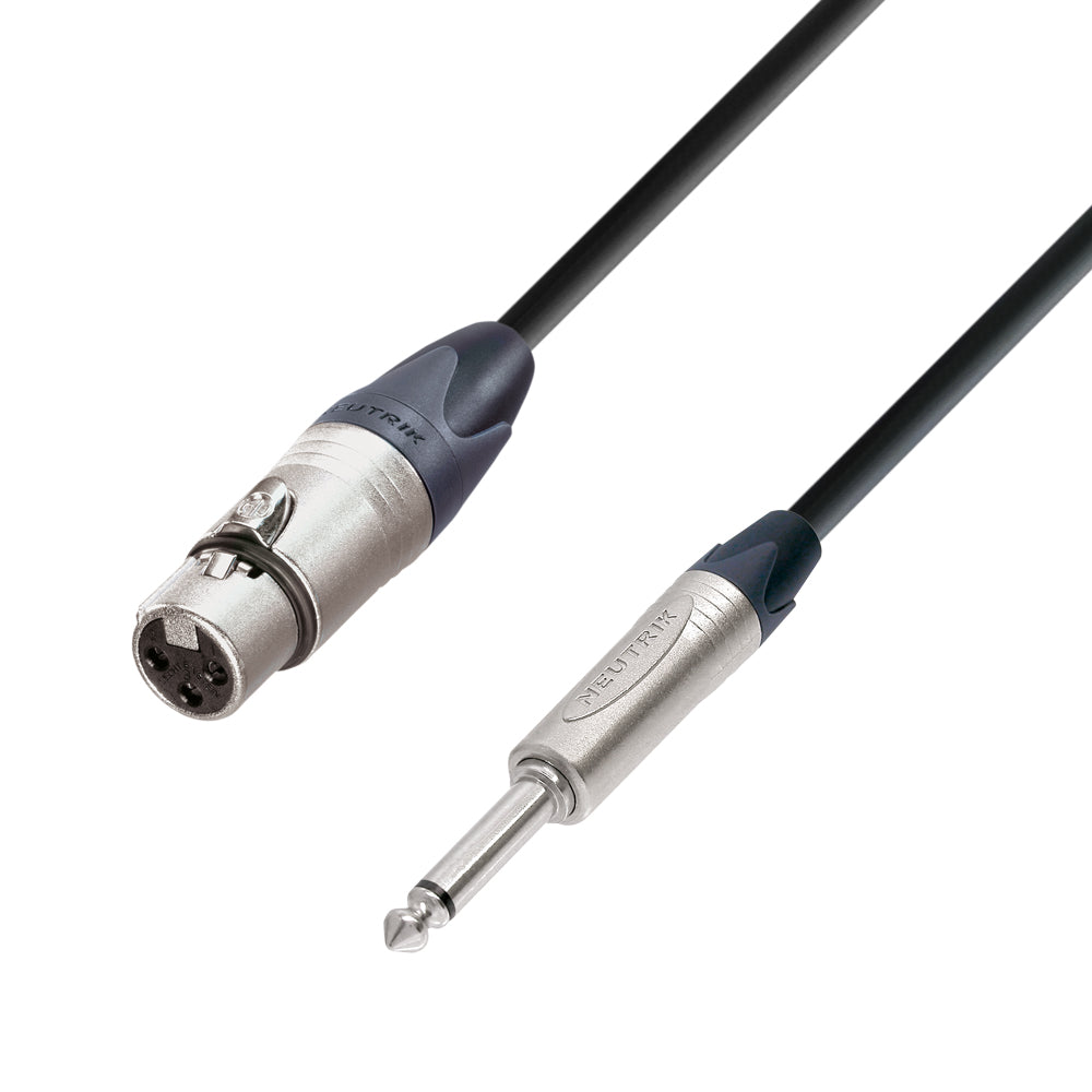 Neutrik Mikrofon Signalkabel XLR weiblich auf 6.3 mm Jack mono