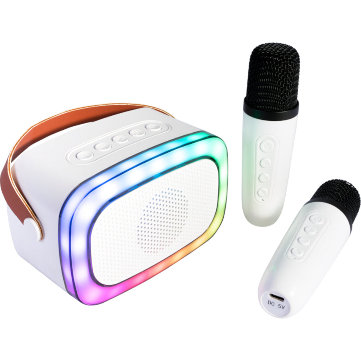 Ibiza Smart Karaoke Bluetooth-Lautsprecher mit 2 kabellosen Mikrofonen