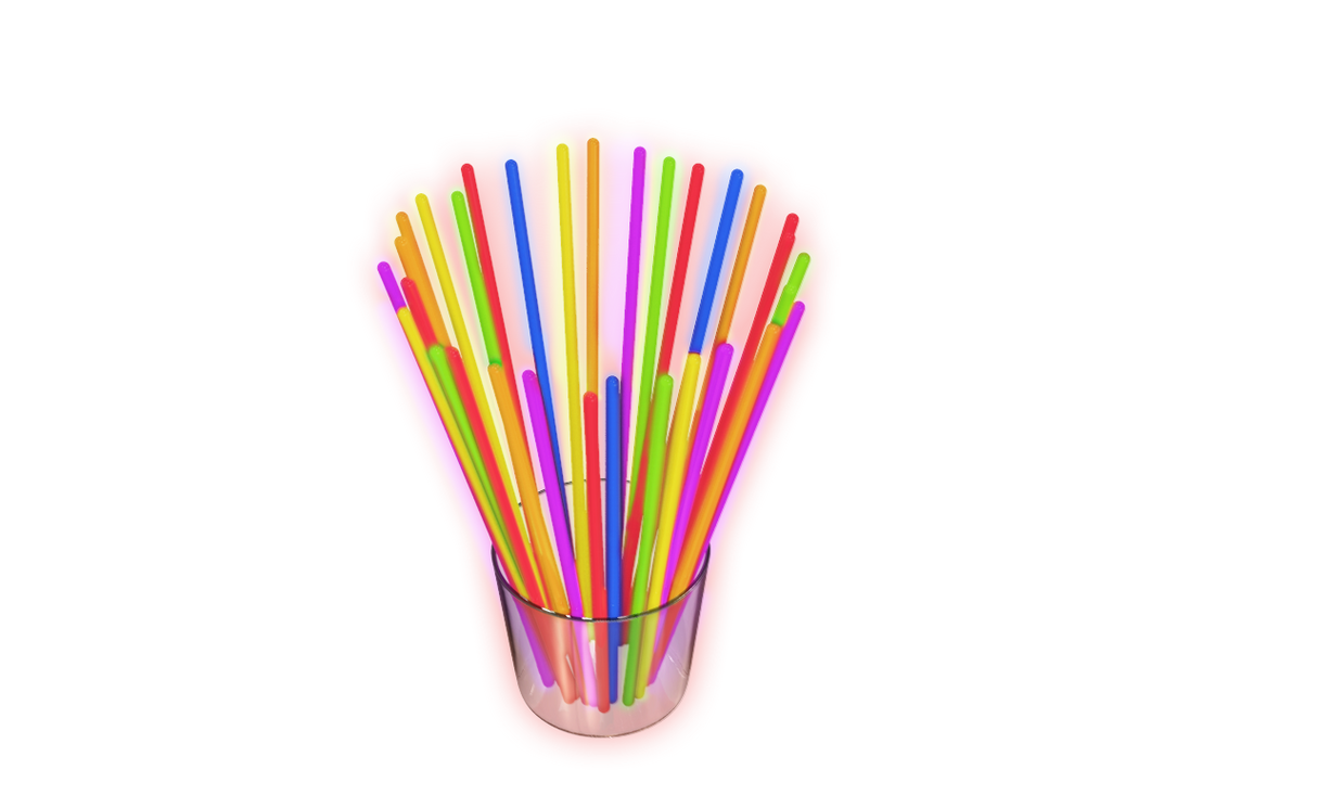 Knicklicht-Armbänder 100 Stk. (Einfarbig)