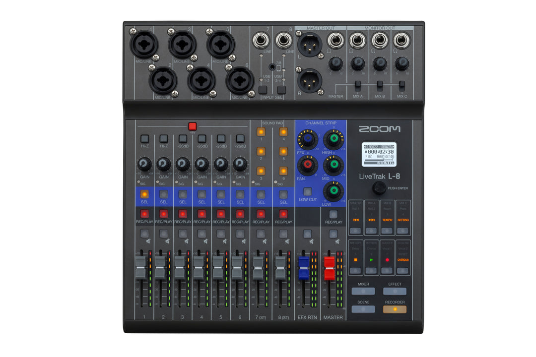 Zoom LiveTrak L-8 Podcastmixer/Interface