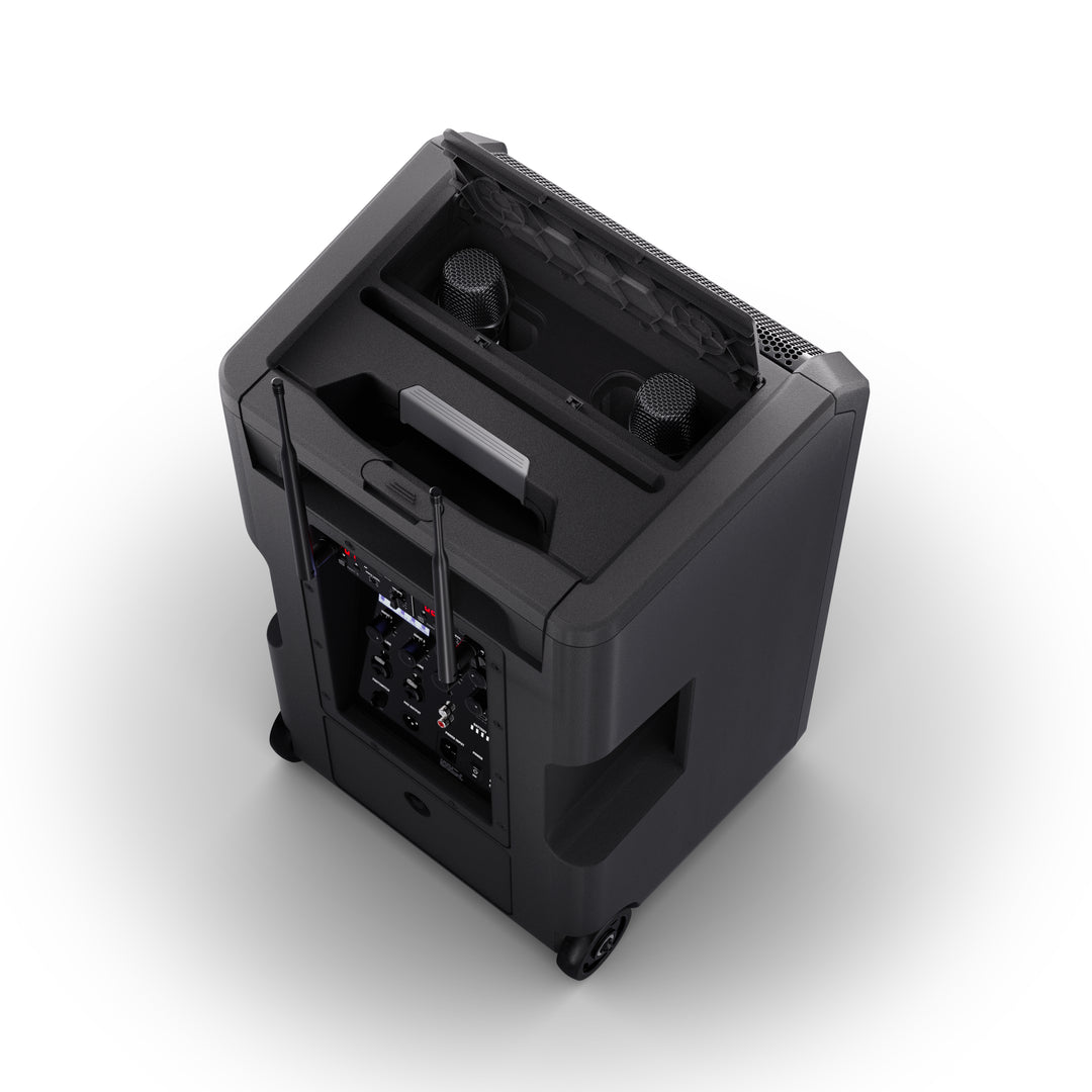LD Systems ANNY® 10 HHD 2 B5 - 10" tragbares batteriebetriebenes Bluetooth® PA-System mit Mixer und 2x drahtlose Handmikrofone