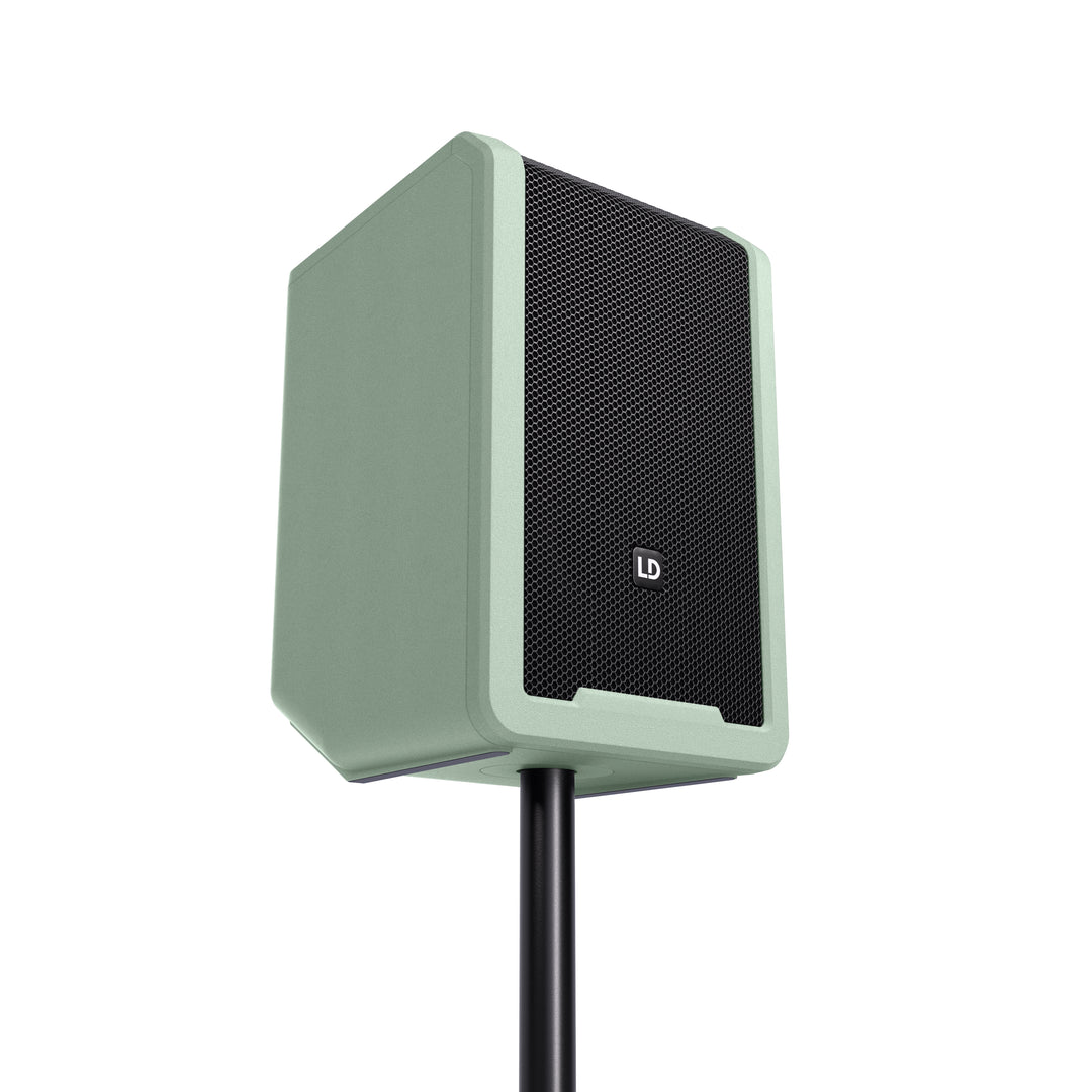 LD Systems ANNY® 8 BPH B8 GN - Tragbarer batteriebetriebener Bluetooth® PA-Lautsprecher mit Mixer und 1x headsetmikrofon (inkl. Bodypack), Adventure Green