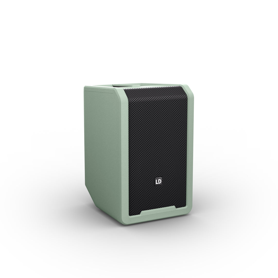 LD Systems ANNY® 8 GN - Tragbarer batteriebetriebener Bluetooth® PA-Lautsprecher mit Mixer, Adventure Green