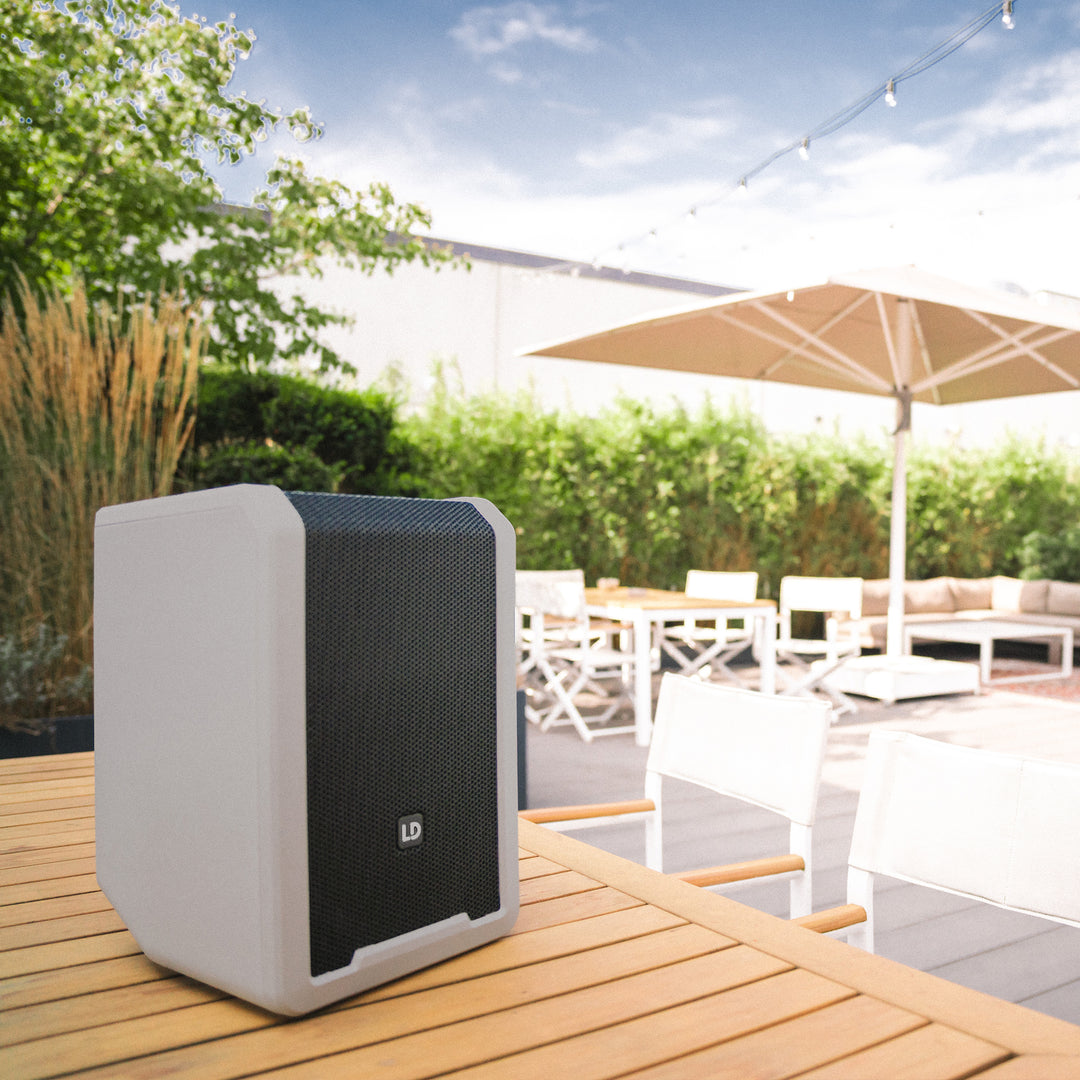 LD Systems ANNY® 8 G - Tragbarer batteriebetriebener Bluetooth® PA-Lautsprecher mit Mixer, Urban Grey