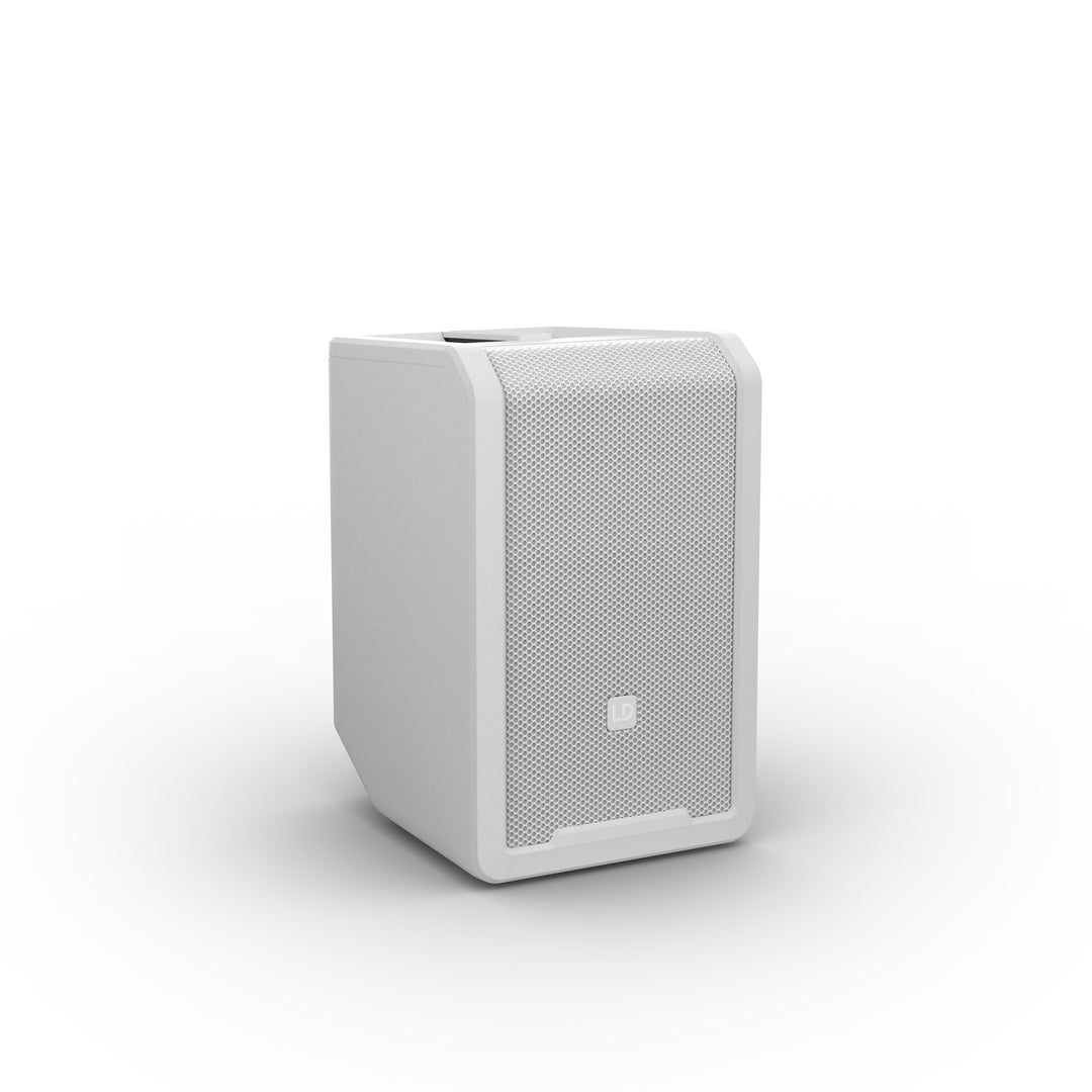 LD Systems ANNY® 8 W - Tragbarer batteriebetriebener Bluetooth® PA-Lautsprecher mit Mixer, Reinweiß