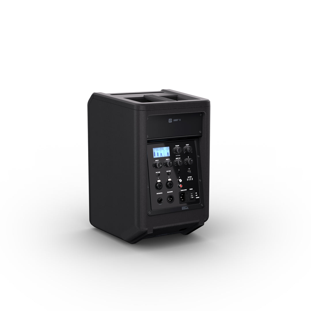 LD Systems ANNY® 8 - Tragbarer batteriebetriebener Bluetooth® PA-Lautsprecher mit Mixer, Stage Black