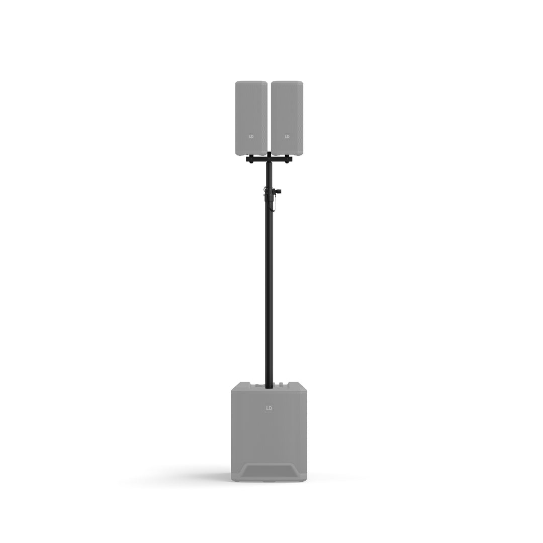 LD Systems DAVE 10 G4X DUAL STAND – Lautsprecherstange mit Montagegabel für DAVE 10 G4X