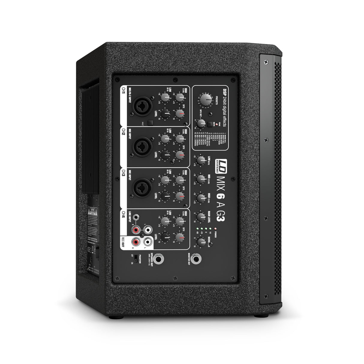 LD Systems MIX 6 A G3 - Aktiver 2-Wege-Lautsprecher mit integriertem 4-Kanal mixer