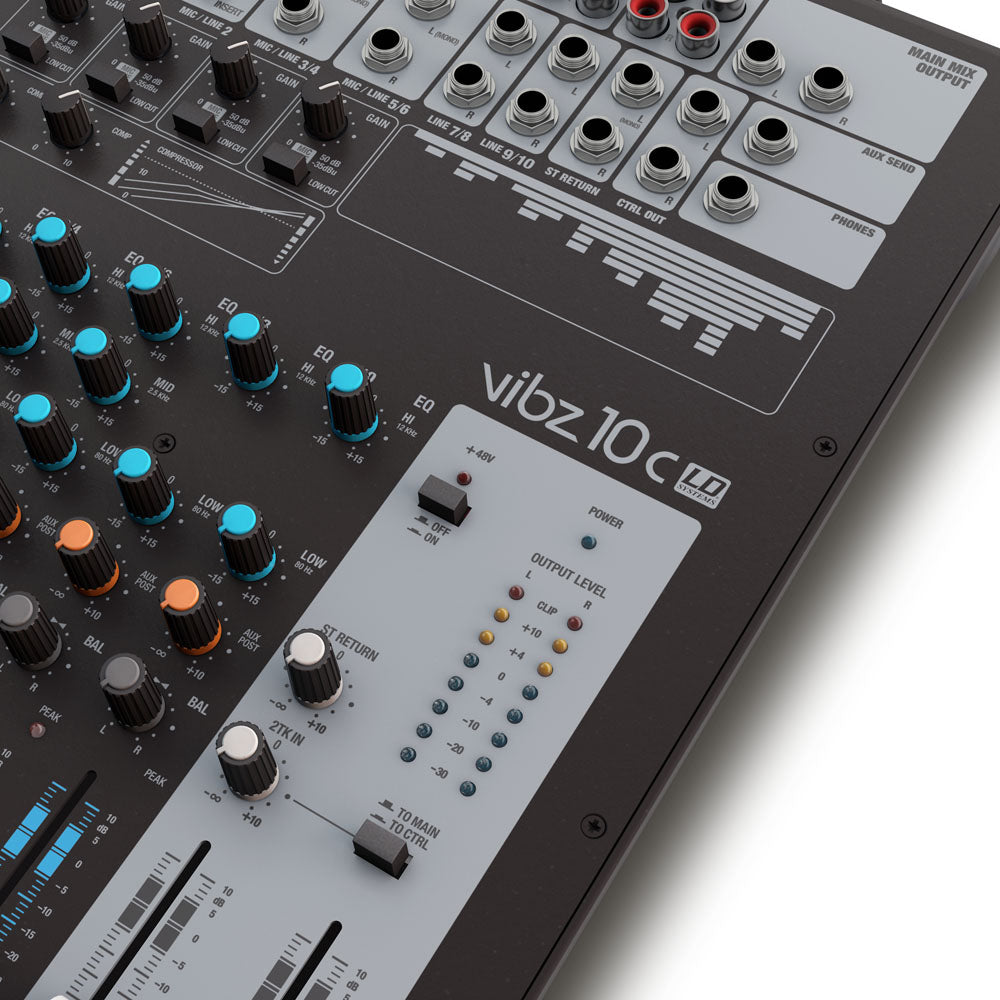 LD Systems VIBZ 10 C – 10-Kanal Mischpult mit Kompressor