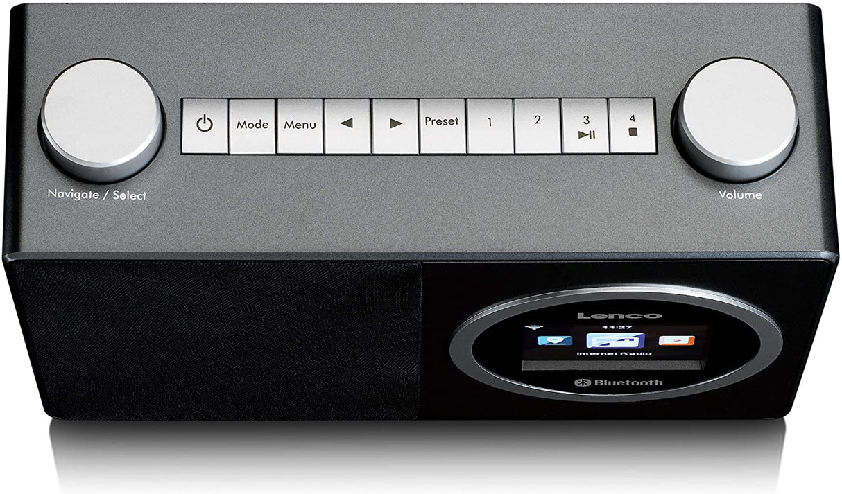 Lenco DIR-70 Internet Radio with Bluetooth, Black