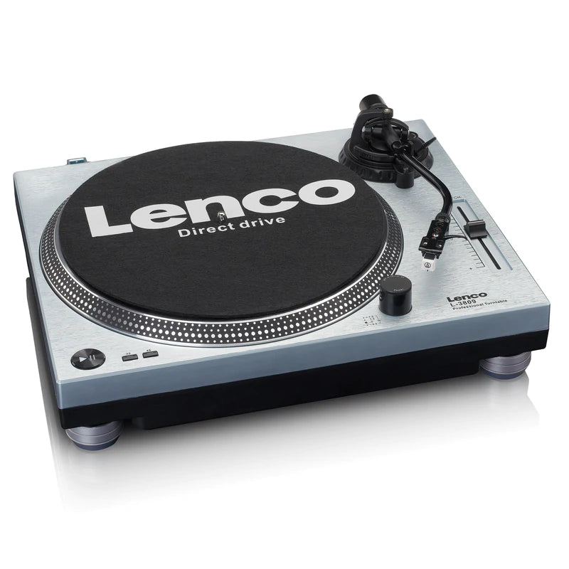 Lenco L-3809 Turntable, Metallic