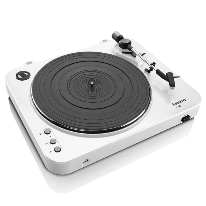 Lenco L-85 Turntable (White)