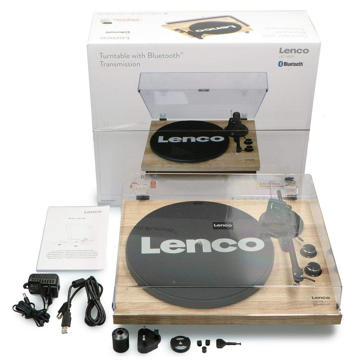 Lenco LBT-188 Bluetooth Turntable (Pine)
