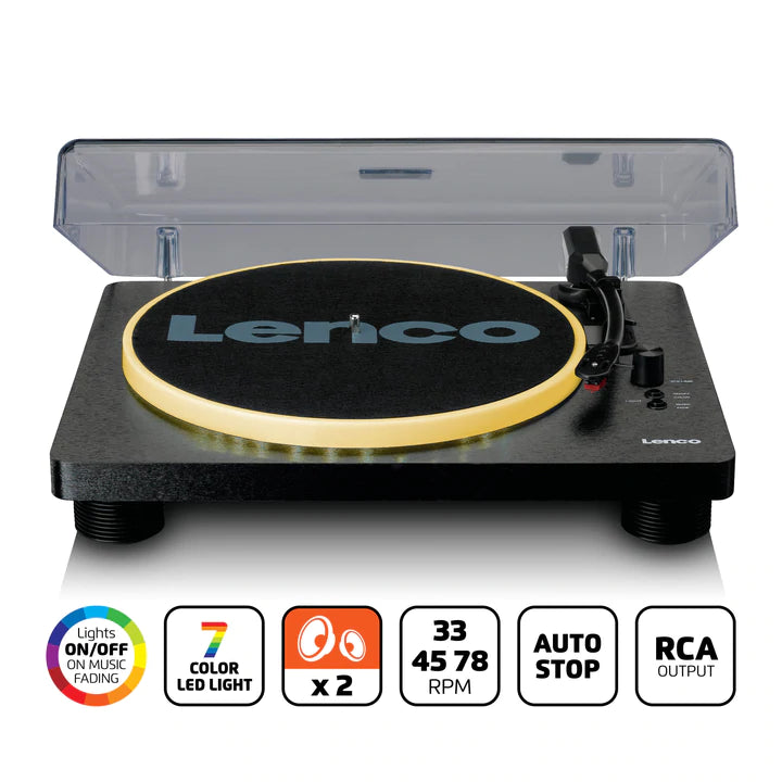 Lenco LS-50 LED Turntable Bundle (Black)