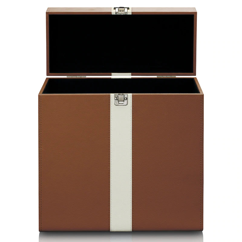 Lenco TTA-301BNWH 12" Vinyl Case (Brown)