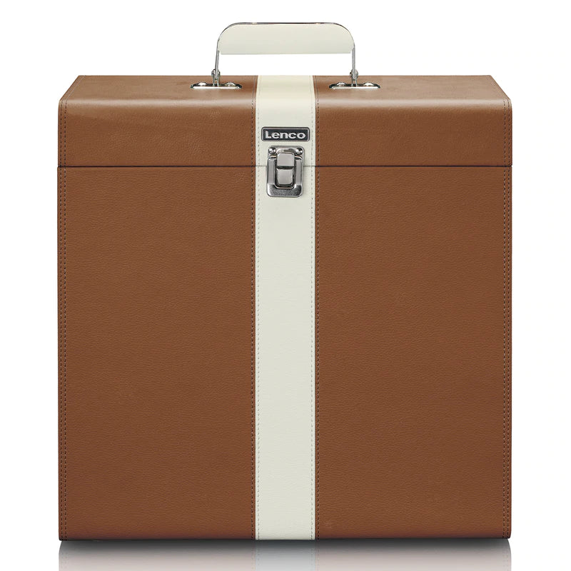 Lenco TTA-301BNWH 12" Vinyl Case (Brown)