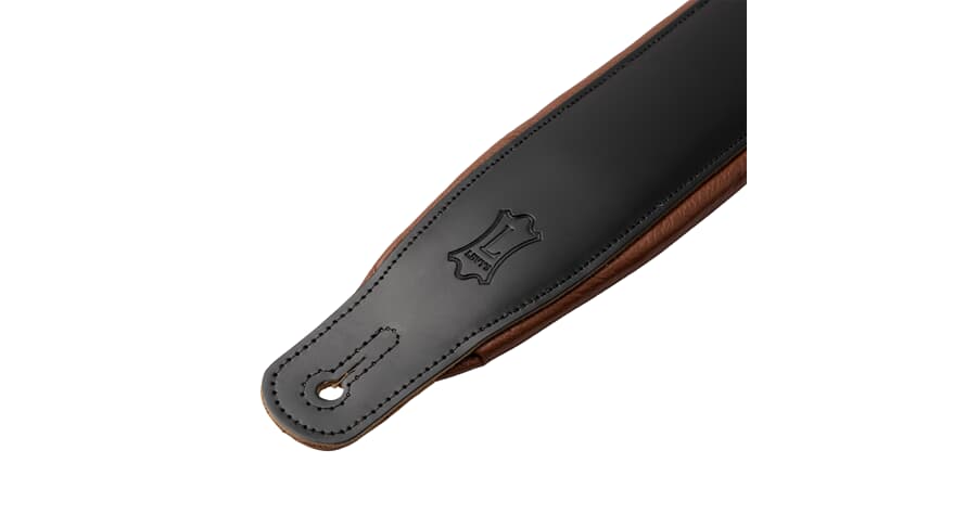 Levys M26PD Gitarrengurt, schwarz mit tan Rückseite