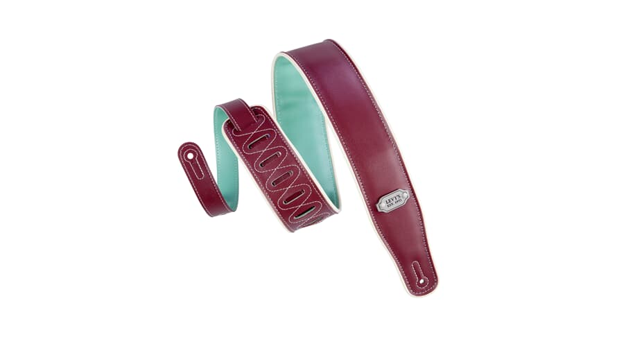 Levys M26VCP Gitarrengurt 2 3/4", Burgundy Seafoam