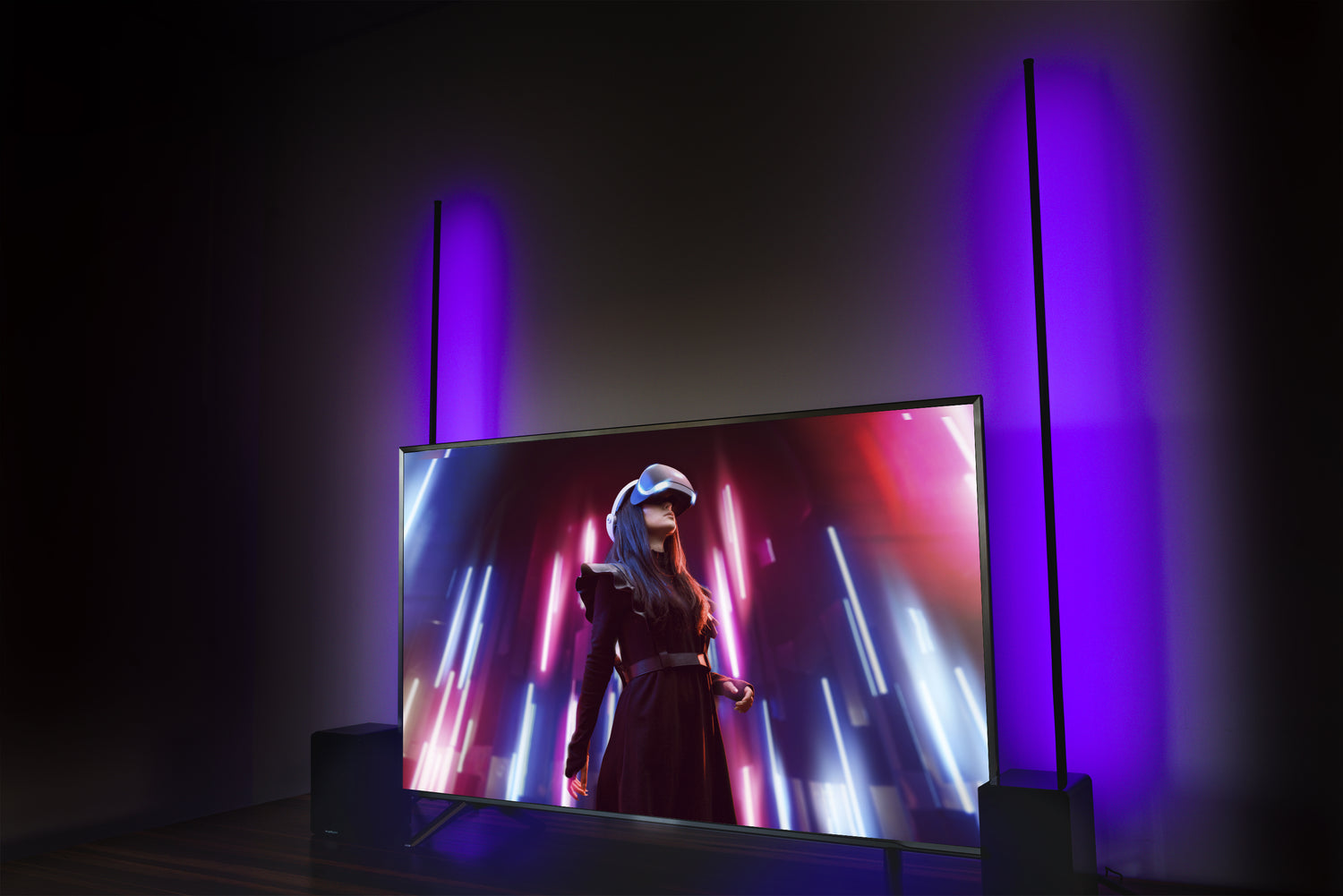 Ibiza Magic Color Stick RGB Bodenlicht (Schwarz)