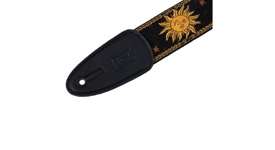 Levys MPJG Gitarrengurt 2", Sun Design, schwarz