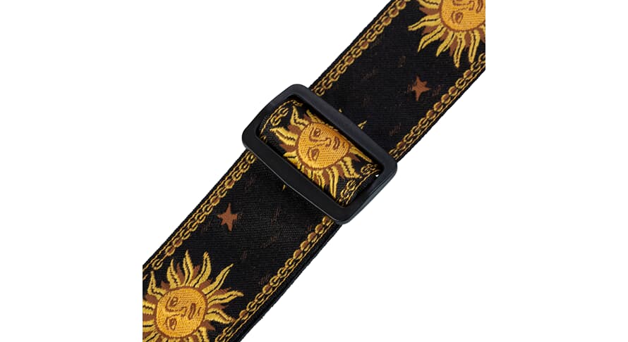 Levys MPJG Gitarrengurt 2", Sun Design, schwarz