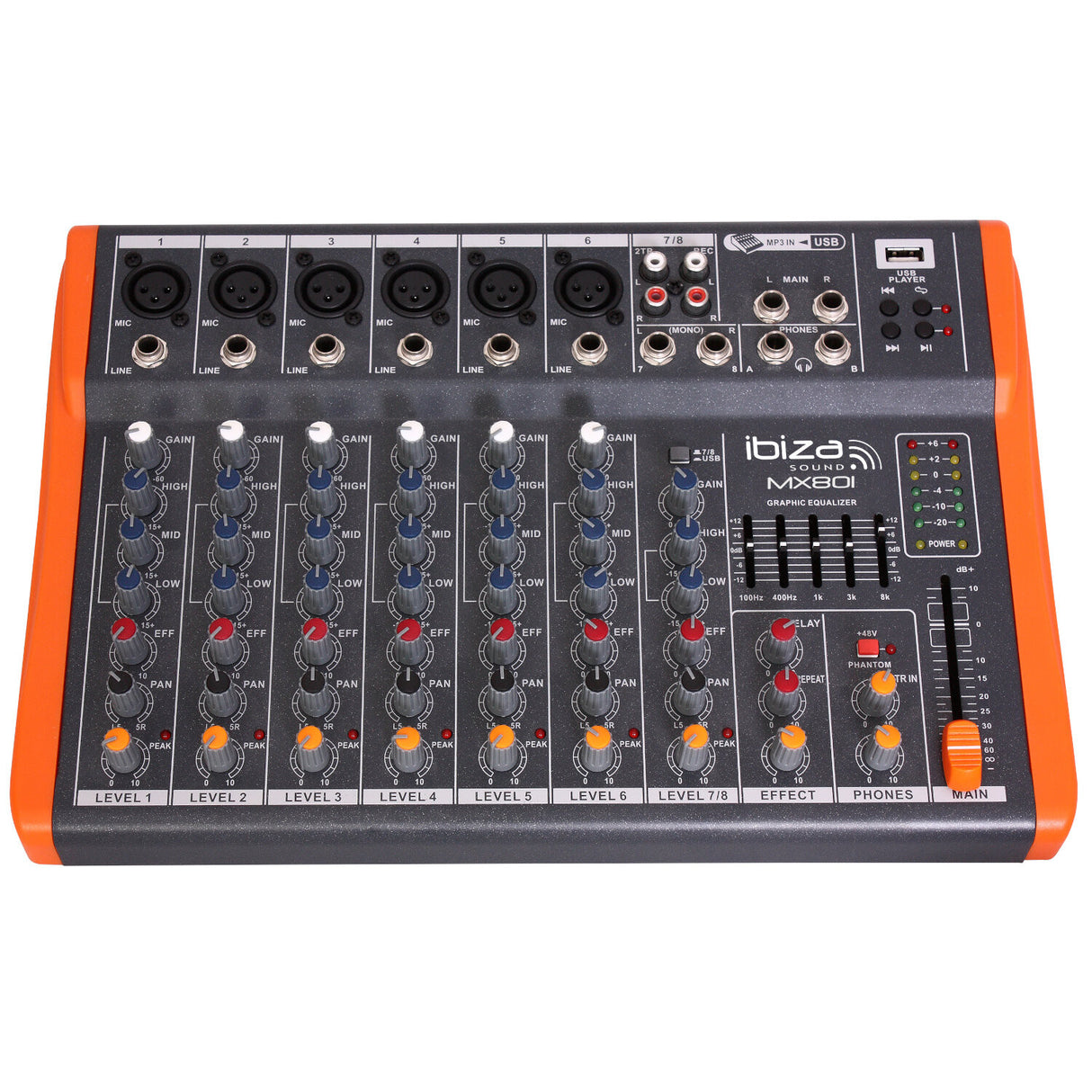 Ibiza MX801 8-Kanal Mixer
