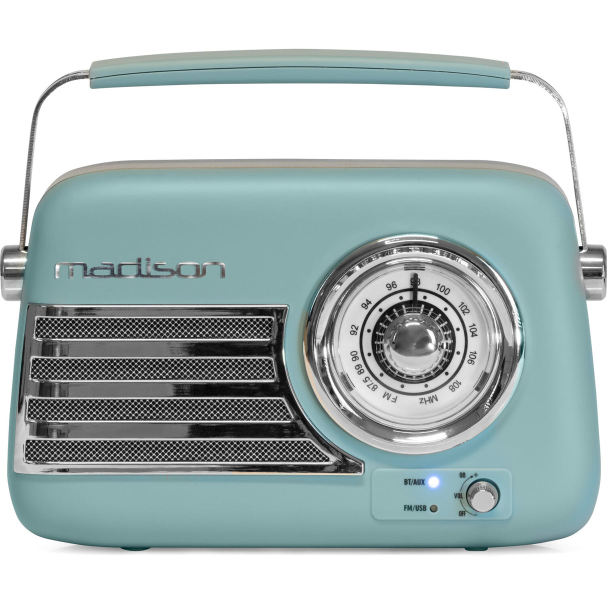 Madison Retro Radio mit Bluetooth und FM (Mattblau)