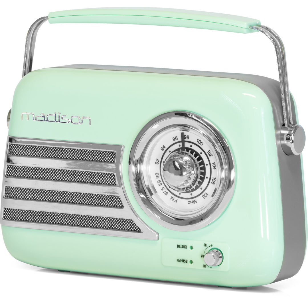 Madison Retro Radio m. Bluetooth und FM (Mint)