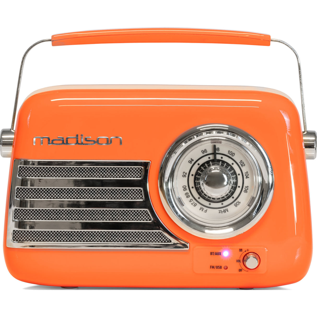 Madison Retro Radio mit Bluetooth und FM (Orange)