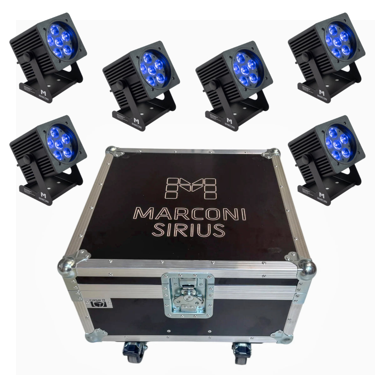 Marconi SIRIUS 6x18W RGBWA+UV IP65 Batterielampe (Copy)