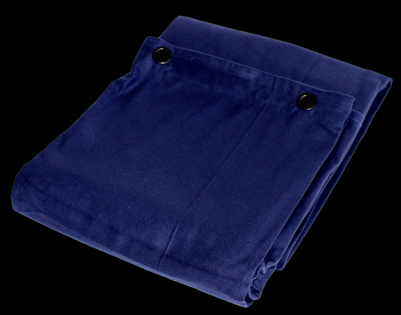 Molton backdrop with grommets - blue