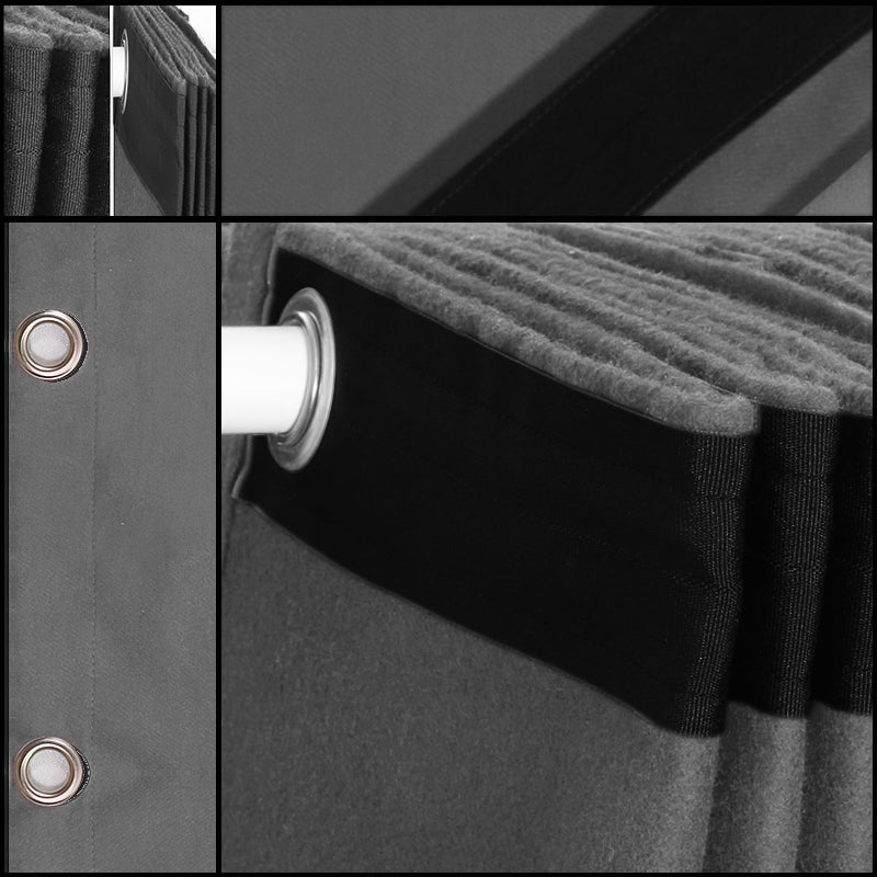 Molton backdrop with grommets - grey