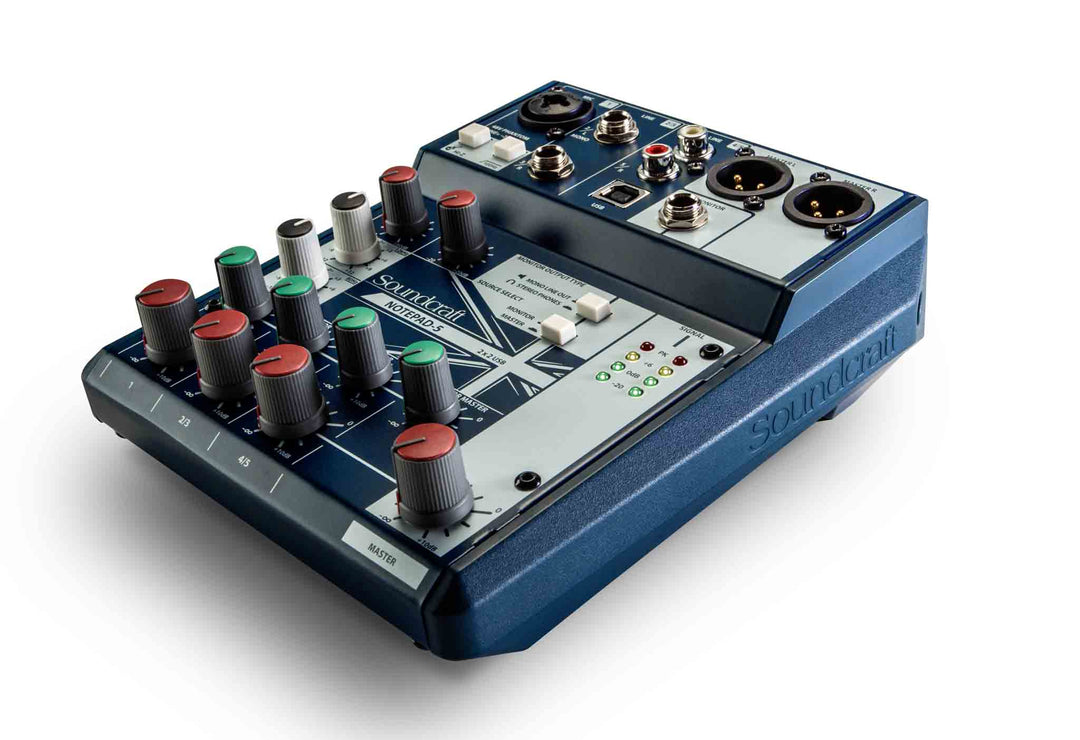 Soundcraft Notepad 5 Kanal Desktop Mixer m. USB