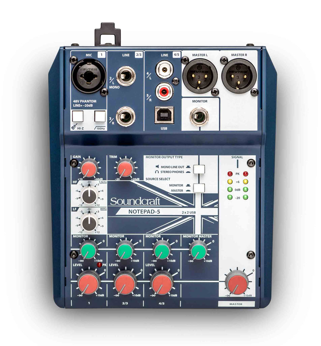 Soundcraft Notepad 5 Kanal Desktop Mixer m. USB