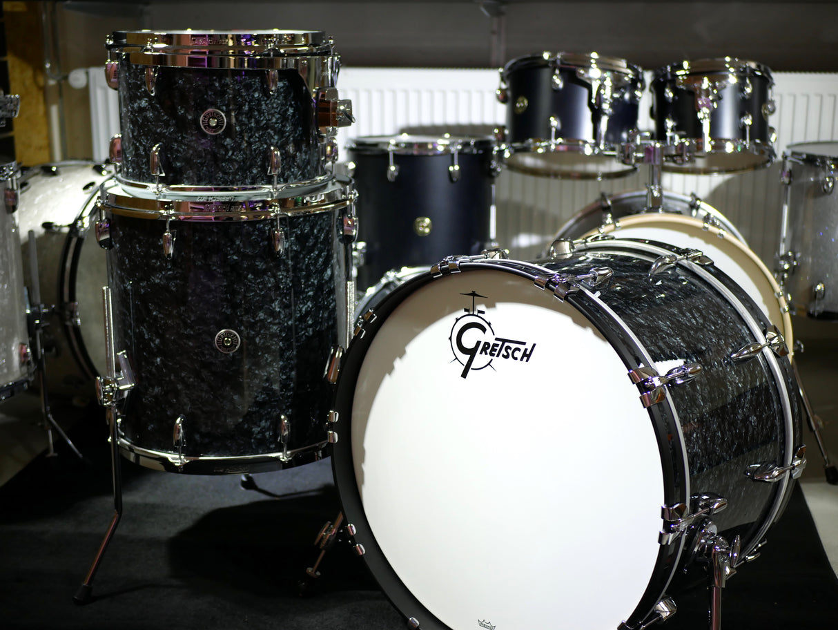 Gretsch Brooklyn Deep Black Marine Pearl Drum Set - Exhibition Model