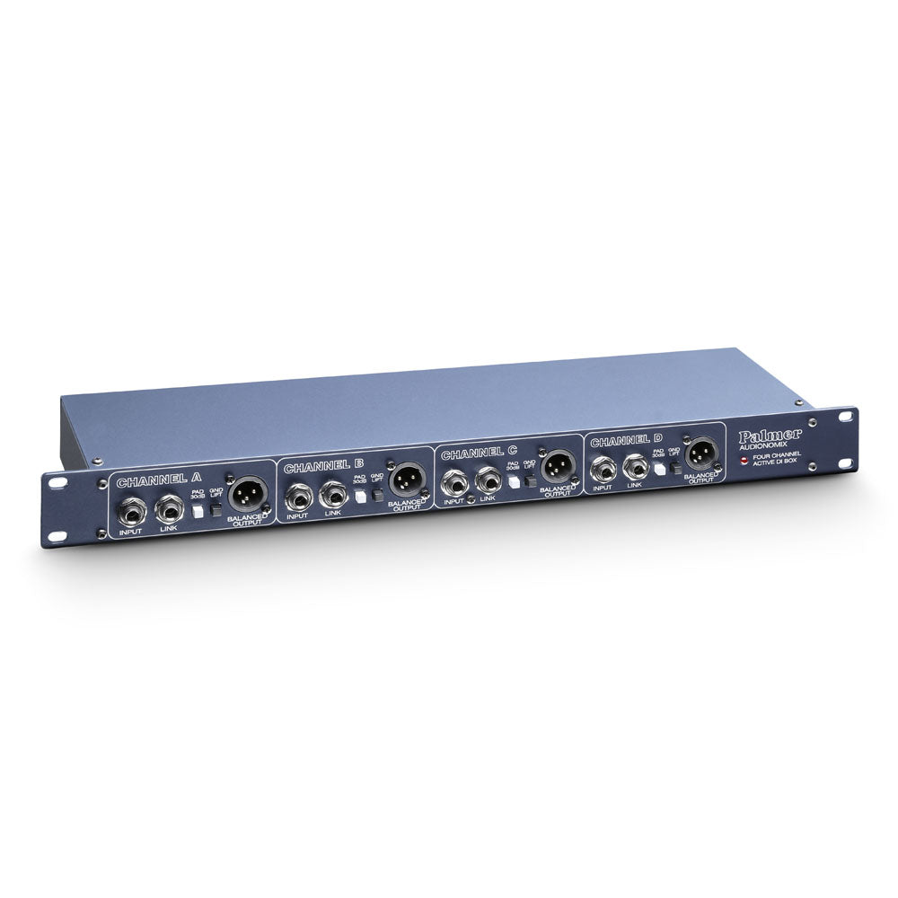 Palmer PAN 03 - 19" DI-Box mit 4 Kanälen, aktiv