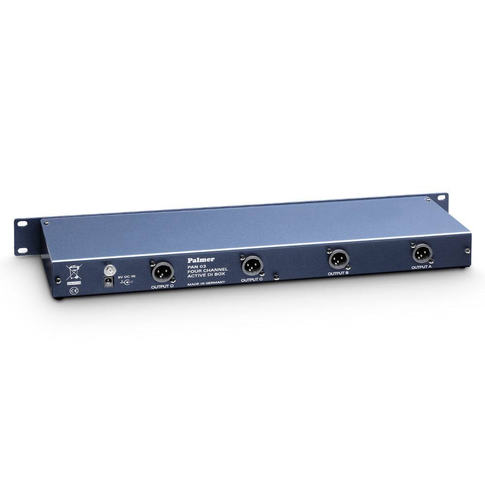 Palmer PAN 03 - 19" DI-Box mit 4 Kanälen, aktiv