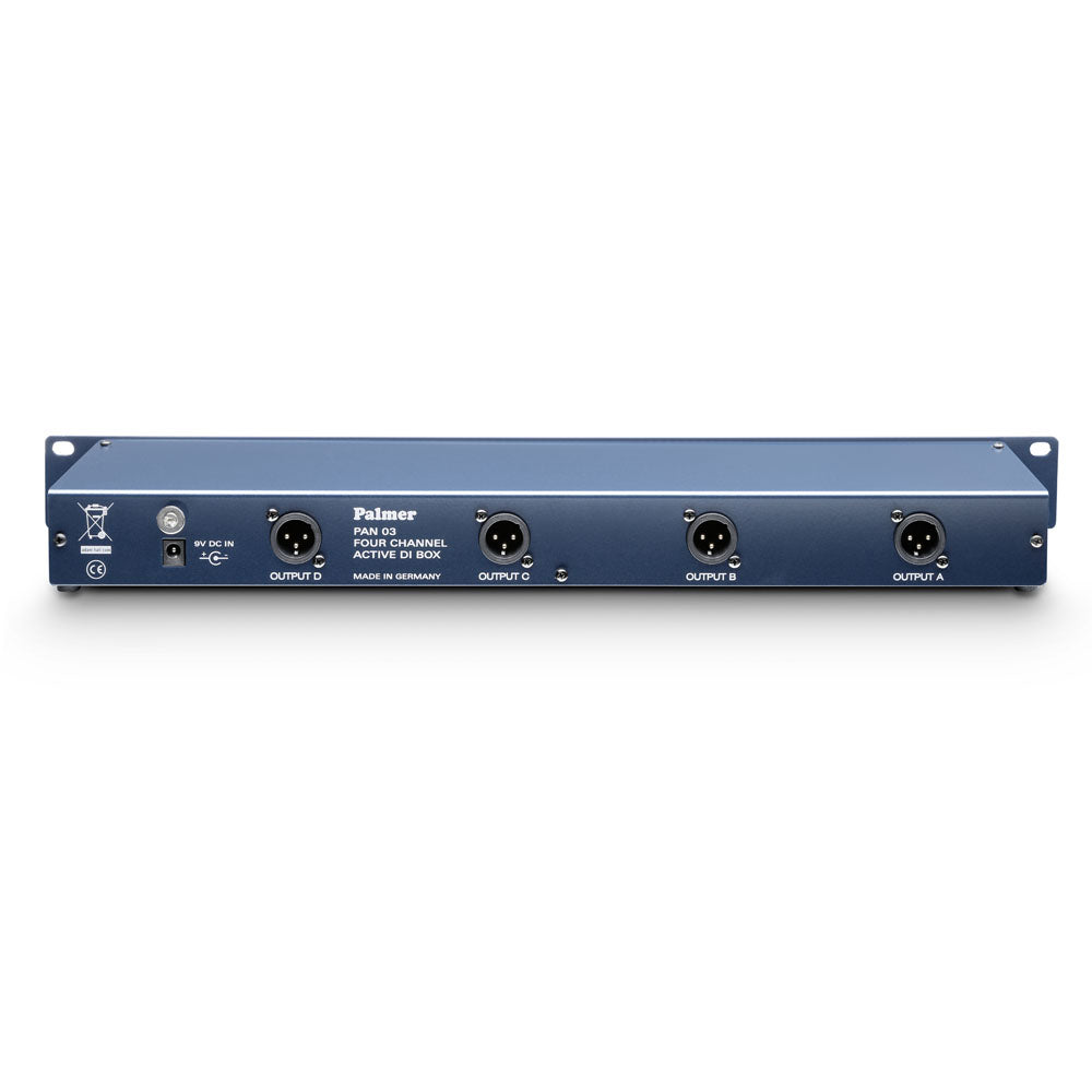 Palmer PAN 03 - 19" DI-Box mit 4 Kanälen, aktiv