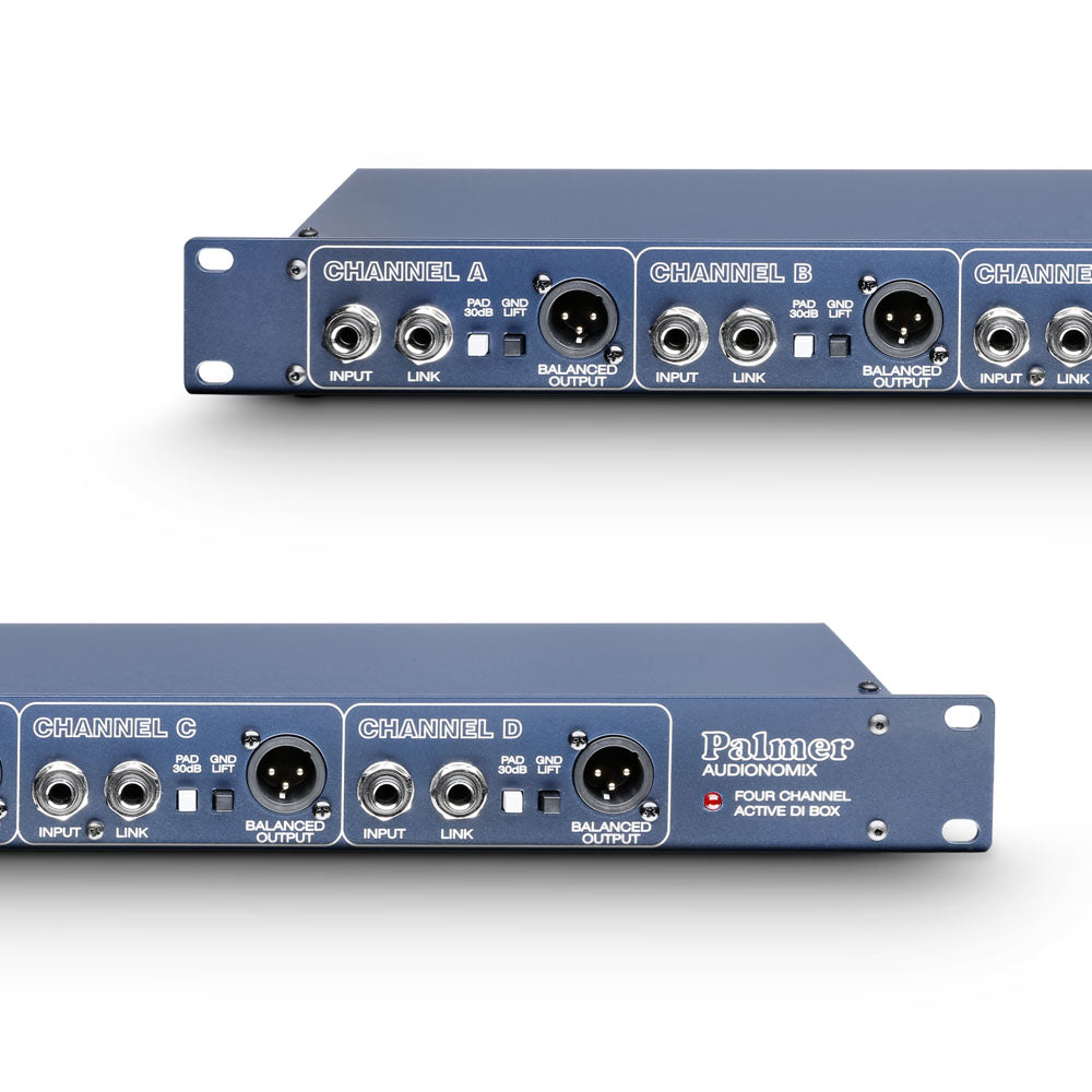 Palmer PAN 03 - 19" DI-Box mit 4 Kanälen, aktiv