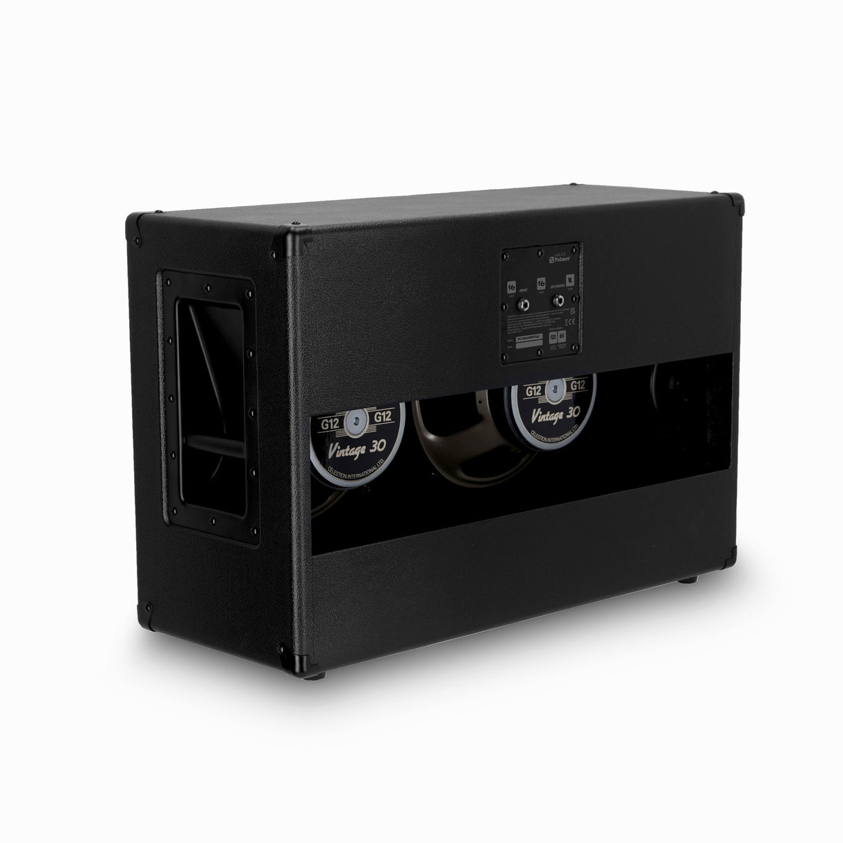 Palmer CAB 212 BX V30 - Gitarrenbox mit Celestion Vintage 30 2 x 12, offene Rückseite