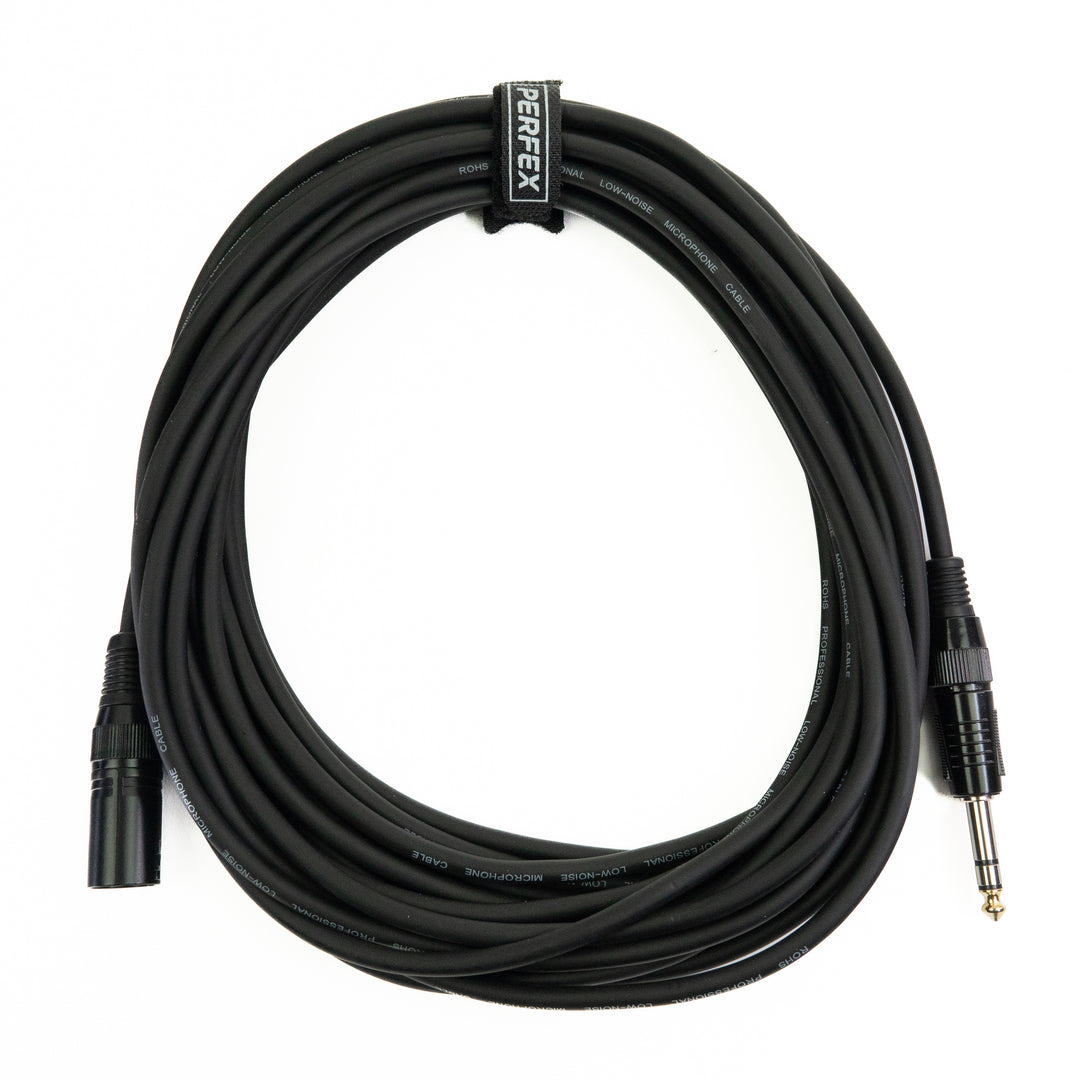 Perfex XLR Stecker auf symmetrische Klinke (10m)