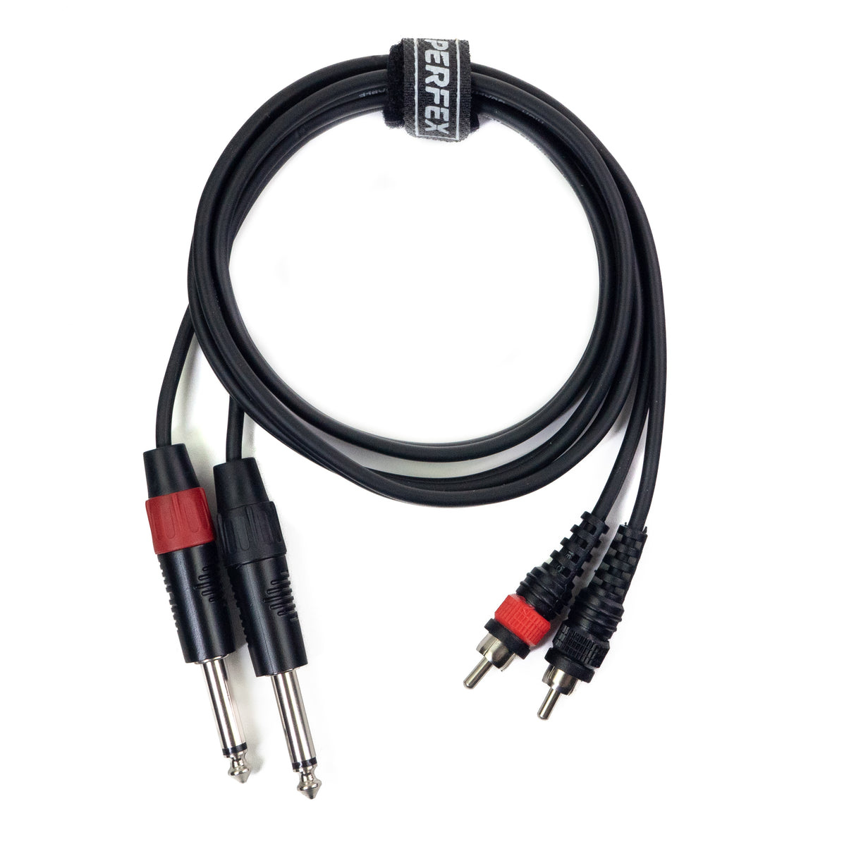 Perfex 2x Klinke auf 2x Phono RCA Kabel (1,3m)