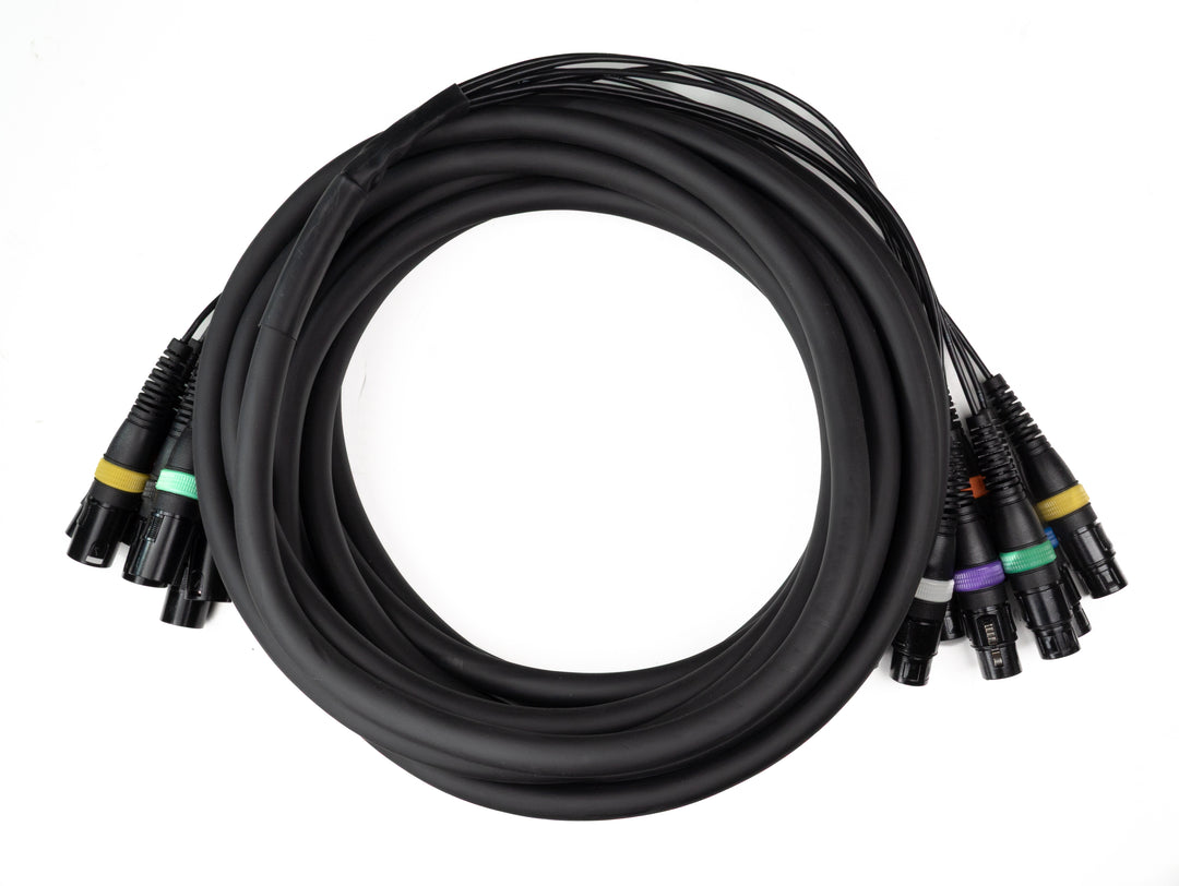 Par-8 Multicore XLR-Stecker auf XLR-Buchse (10 m)