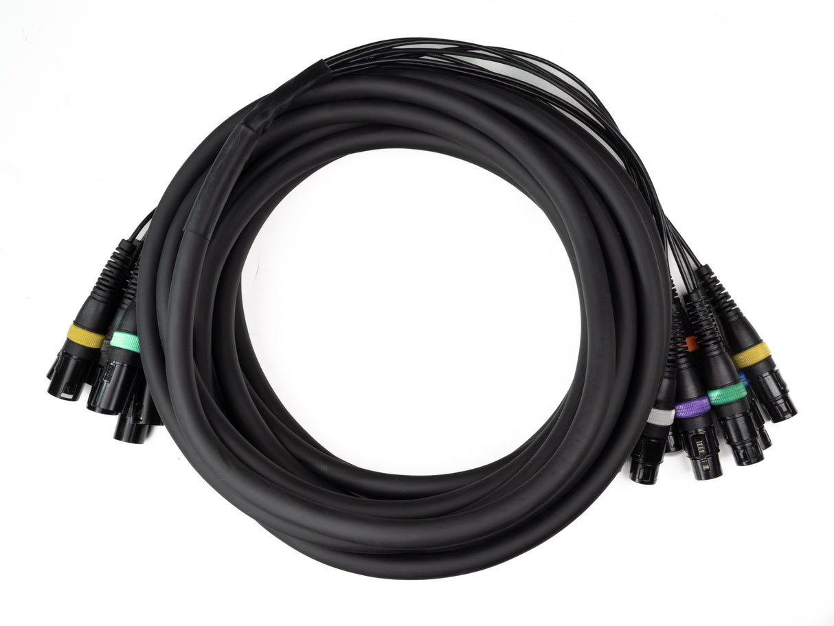Par-8 Multicore XLR-Stecker auf XLR-Buchse (10 m)