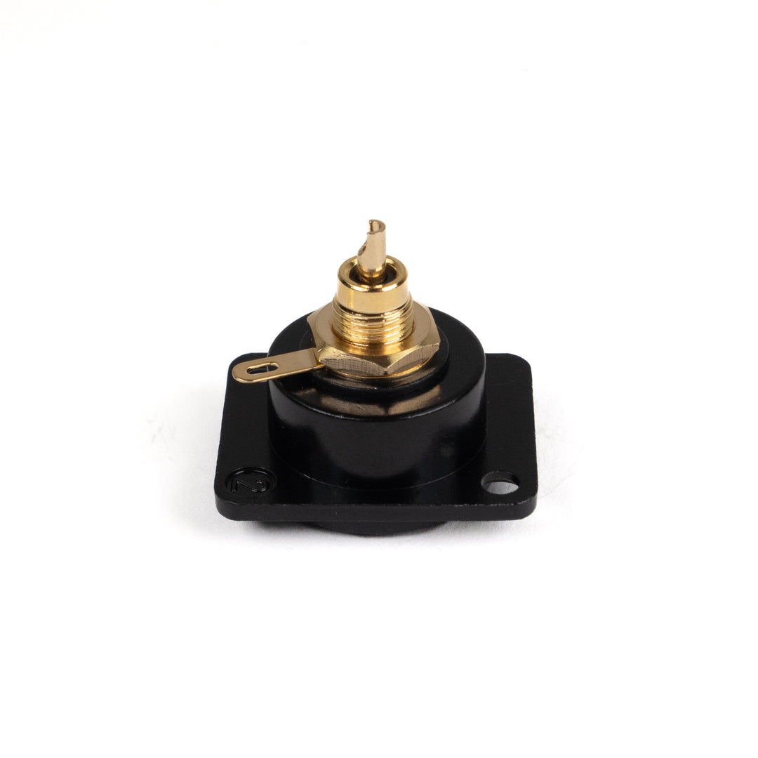 Perfex RCA Phono Female Chassis Stecker (Schwarz)