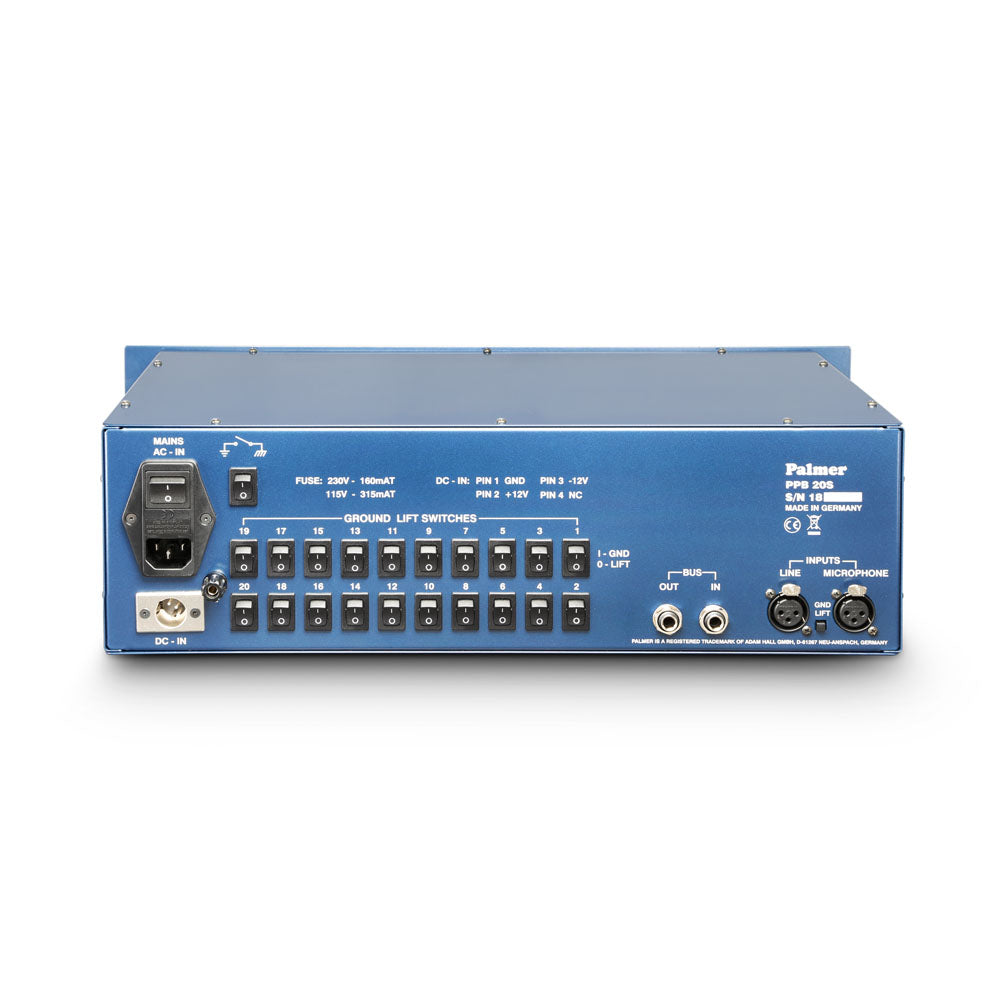Palmer PB 20 S - Press Patch Box 10-kanal stereo / 20-kanal mono