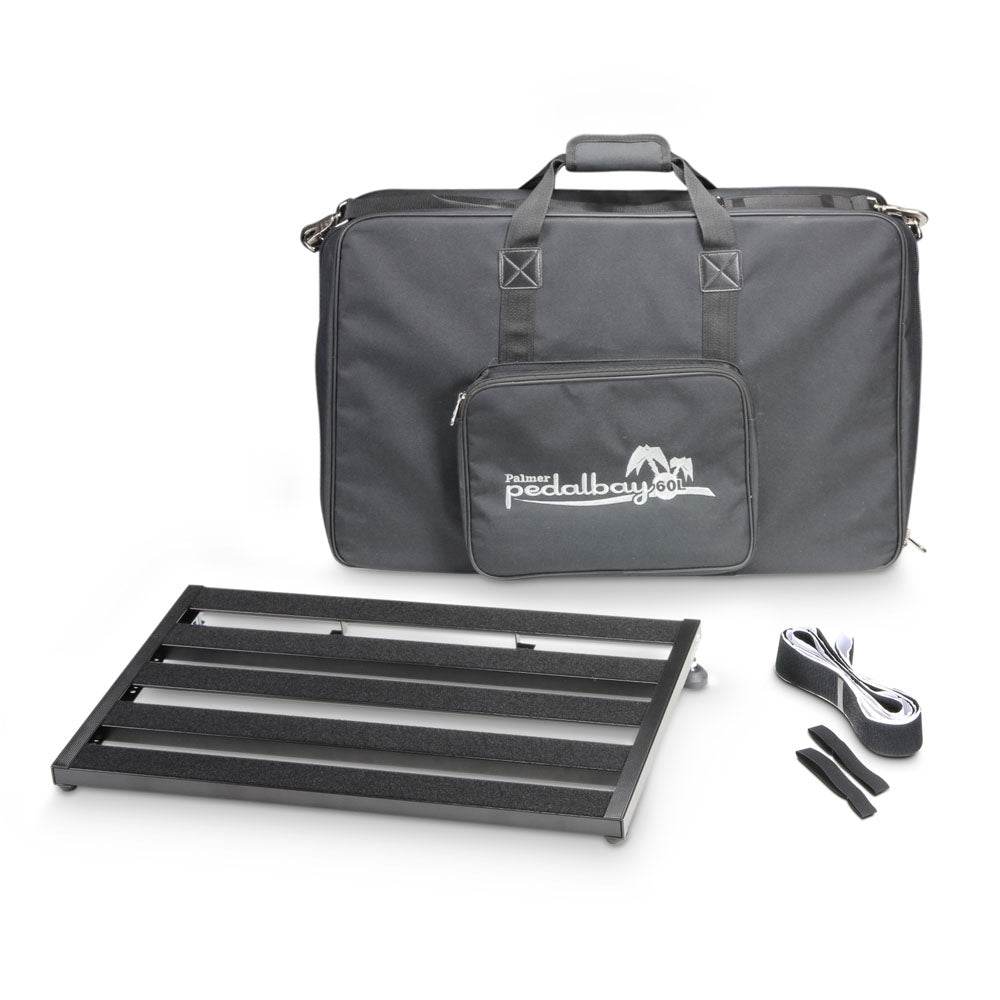 Palmer PEDALBAY® 60 L - Leichtes, verstellbares Pedalboard mit schützendem Softcase, 60 cm