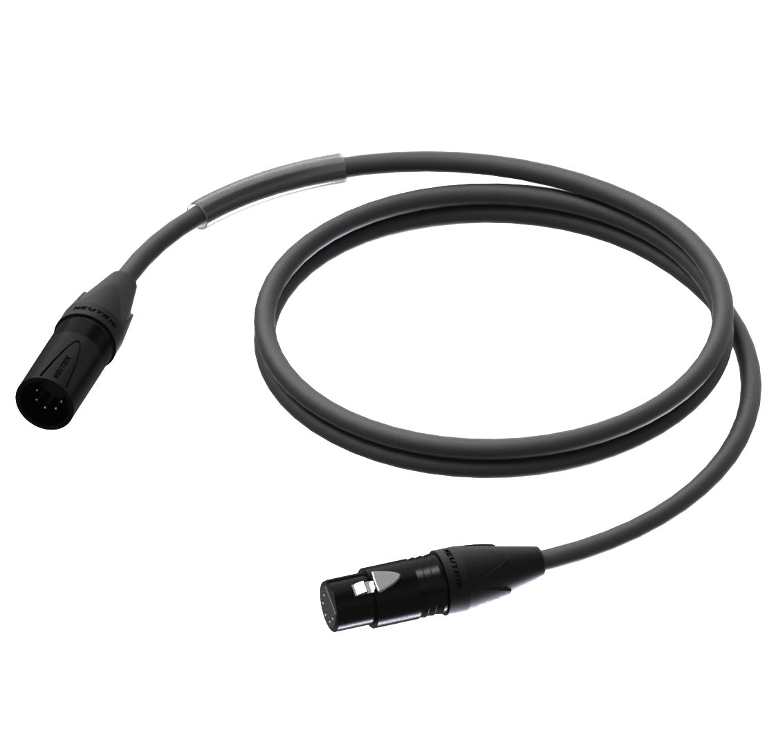 ProCab DMX/AES XLR han > XLR hun m/sort Neutrik - 1,5 m